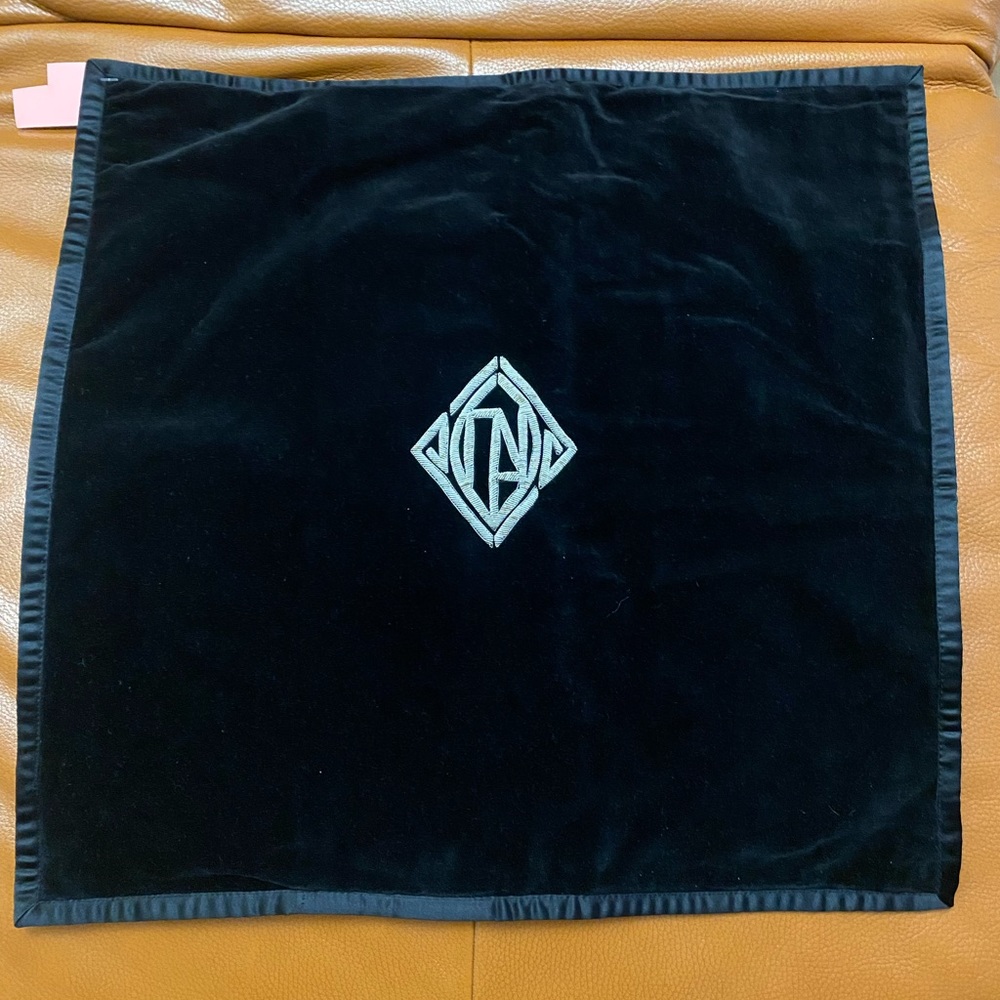 Ralph Lauren home Black Velour Throw Sham New
